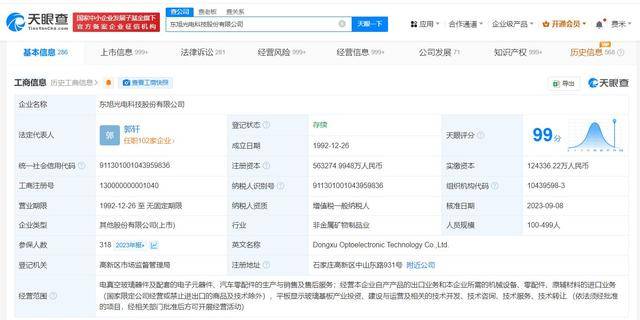 东旭光电被强制执行7.4亿
